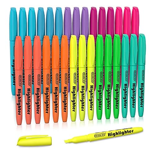 Shuttle Art Textmarker, 30 Stifte, Grün, schnell trocknender, ungiftiger, fluoreszierender Markierer für Erwachsene und