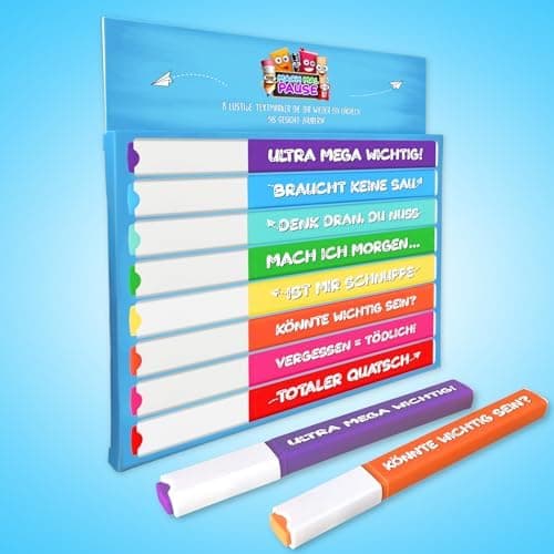 8x Lustige Textmarker - das frech bunte Marker Set für Studenten, Schüler, Lehrer und Kollegen - Highlighter Stifte für