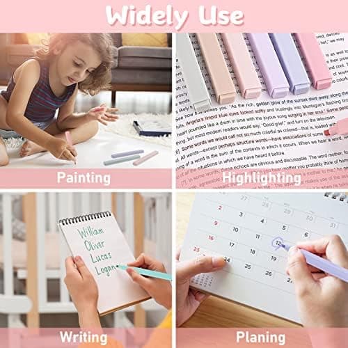 Pastell Textmarker Set für Tagebuch und Notizbuch - Aesthetic Marker Stifte 12 Stück Highlighter Pen
| Pastell Highligh