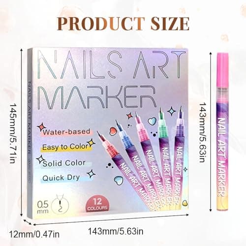 12 Farben 3D Nagellackstift Set für Nagelkunst und Grafii, DIY-Werkzeuge für Expertinnen und Anfänger (1-SET)

12 Farben