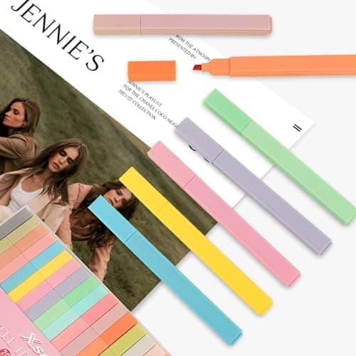 Colpart Ästhetische Textmarker Pastell - 12 PCS Highlighter Pen, Text Marker Stifte für Journaling und Note Nehmen im Sc