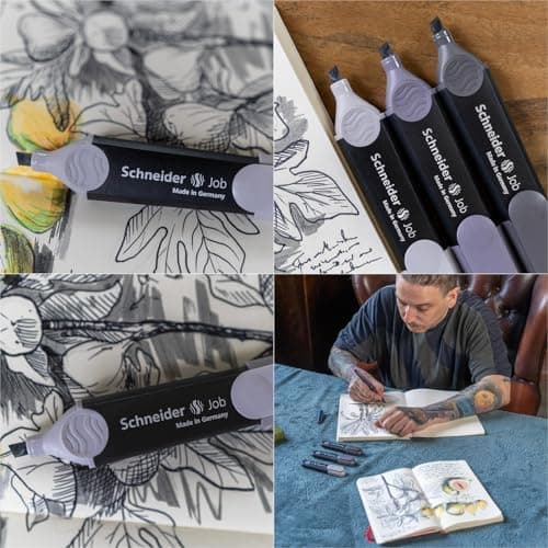Schneider Job 150 Pastell Textmarker - recycelter Kunststoff, Der blaue Engel ausgezeichnet, 10er Pack rosé