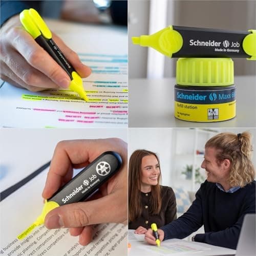 Schneider Job 150 Pastell Textmarker - recycelter Kunststoff, Der blaue Engel ausgezeichnet, 10er Pack rosé
