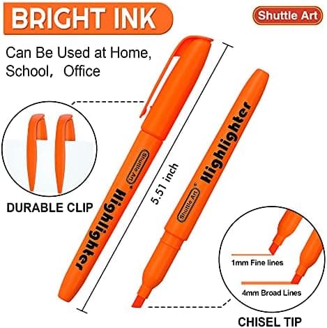 Shuttle Art Textmarker, 30 Stifte, Grün, schnell trocknender, ungiftiger, fluoreszierender Markierer für Erwachsene und