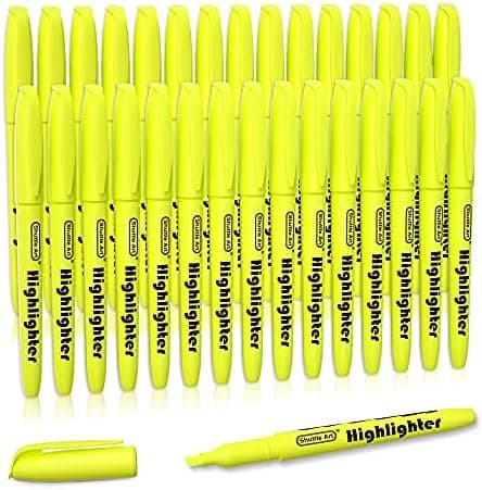 Shuttle Art Textmarker, 30 Stifte, Grün, schnell trocknender, ungiftiger, fluoreszierender Markierer für Erwachsene und