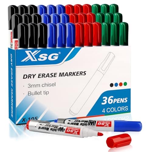 Whiteboard Marker 12er Pack Trocken Abwischbar Rundspitze 3mm Perfekt für Schule Büro Zuhause