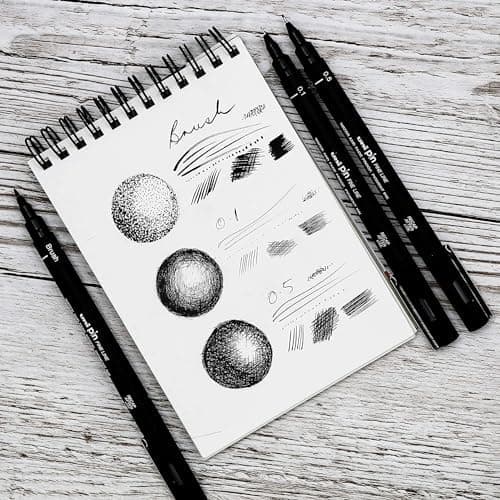 Uni Pin Fineliner Zeichenstift - Schmale Linien bis breite Striche -Ideal für Künstler -Suitable for Malerei und Zeichnu