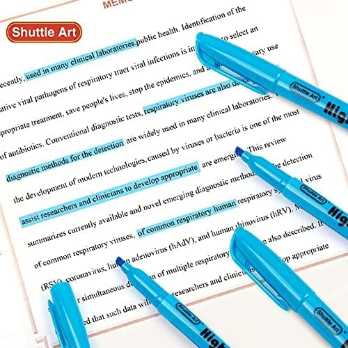 Shuttle Art Textmarker, 30 Stifte, Grün, schnell trocknender, ungiftiger, fluoreszierender Markierer für Erwachsene und