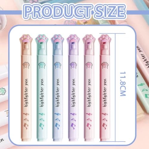 6'S Farbe Textmarker Set - Aesthetic Marker Stifte für Journal, Bibel, Planer, Notizen & School Office Supplies - Mehrfa