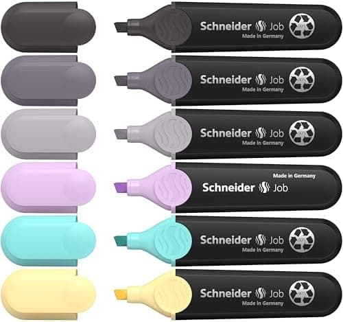 Schneider Job 150 Pastell Textmarker - aus recyceltem Kunststoff, ausgezeichnet mit Der blaue Engel - Sortiert in türki