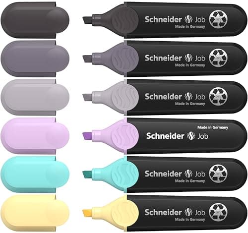 Schneider Job 150 Pastell Textmarker - aus recyceltem Kunststoff, ausgezeichnet mit Der blaue Engel - Sortiert in türki