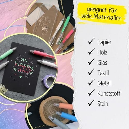 Online 5x Fineliner Schwarz wasserbeständig | mit Brush Pen und Kalligrafie-Spitze | Black Handlettering-Set | Tuschesti