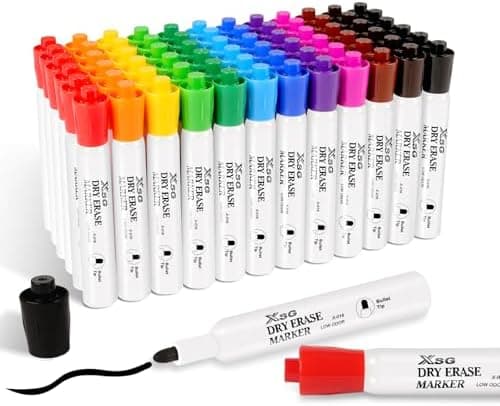 Schwarz Abwischbare Whiteboard Marker 72 Stück für Schule und Büro
| 6 Farben Schwarz Abwischbare Whiteboard Stifte Fei