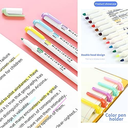 Abeiertextmarker 15 FarbenPastell Mit Zwei Spitzen MeißelFür ErwachseneSchulbedarf Macaron Farben