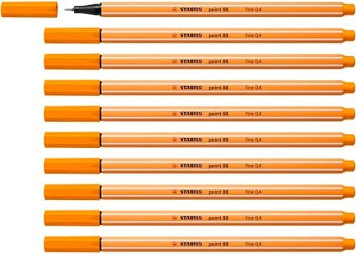 STABILO Fineliner point 88-10er Pack Schwarz für Büro und Studium