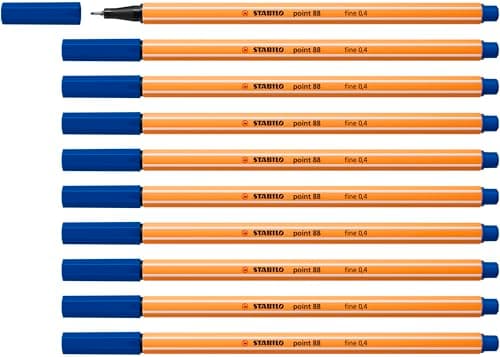 STABILO Fineliner point 88-10er Pack Schwarz für Büro und Studium