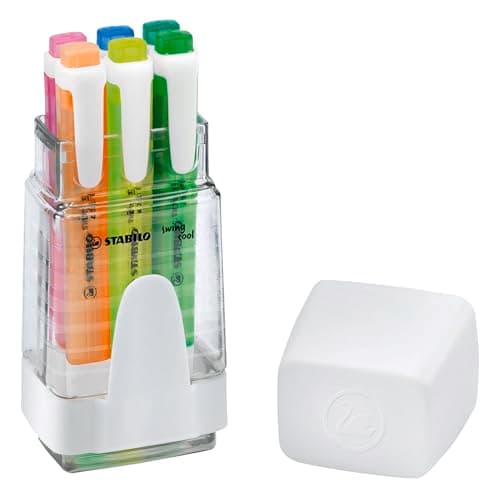 STABILO Textmarker swing cool Pastel für Kinder - Schulzweck - 14er Pack - Unenschädliche Farben - Schulbuch UV-Unterstr