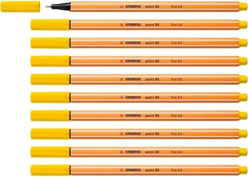 STABILO Fineliner point 88-10er Pack Schwarz für Büro und Studium