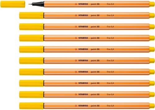 STABILO Fineliner point 88-10er Pack Schwarz für Büro und Studium