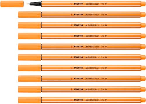 STABILO Fineliner point 88-10er Pack Schwarz für Büro und Studium