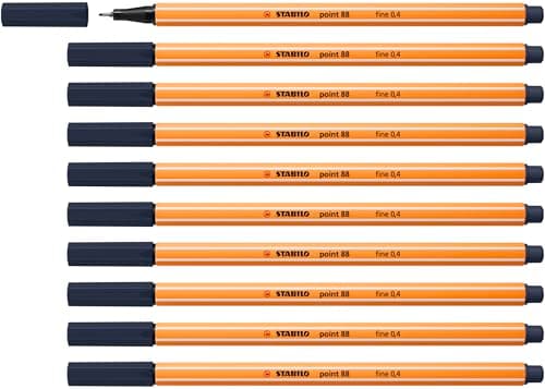 STABILO Fineliner point 88-10er Pack Schwarz für Büro und Studium