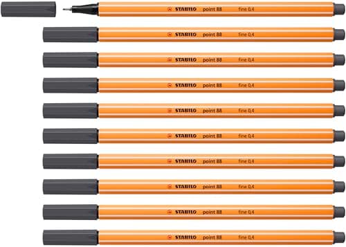 STABILO Fineliner point 88-10er Pack Schwarz für Büro und Studium