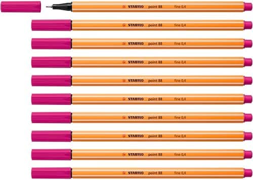 STABILO Fineliner point 88-10er Pack Schwarz für Büro und Studium