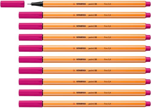 STABILO Fineliner point 88-10er Pack Schwarz für Büro und Studium