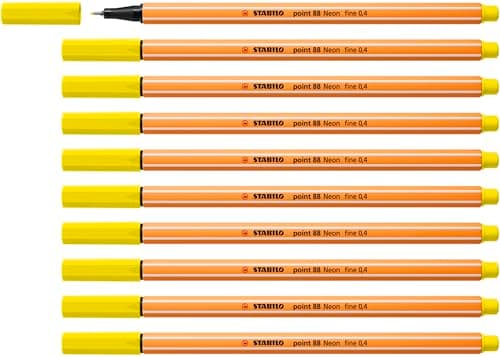 STABILO Fineliner point 88-10er Pack Schwarz für Büro und Studium