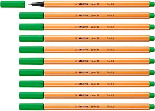 STABILO Fineliner point 88-10er Pack Schwarz für Büro und Studium