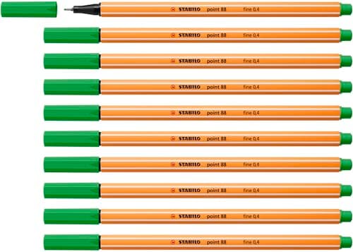STABILO Fineliner point 88-10er Pack Schwarz für Büro und Studium