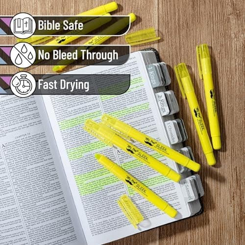 Mr. Pen No Bleed Gel Bible Highlighters - Durable Gel-Tinte-Highlighter für Bibel, Pastoren und Studierende
| Mr. Pen N
