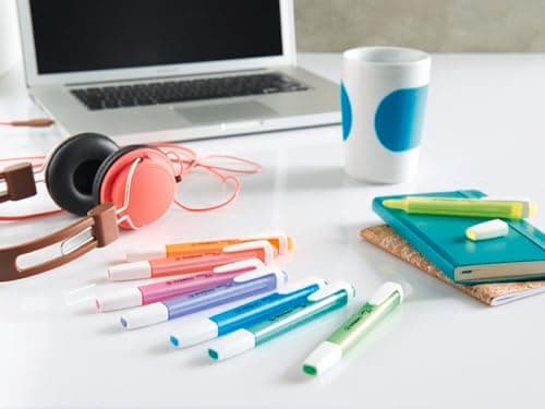 STABILO Textmarker swing cool Pastel für Kinder - Schulzweck - 14er Pack - Unenschädliche Farben - Schulbuch UV-Unterstr