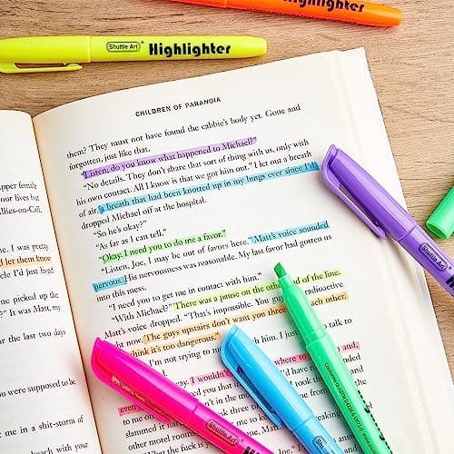 Shuttle Art Textmarker, 30 Stifte, Grün, schnell trocknender, ungiftiger, fluoreszierender Markierer für Erwachsene und