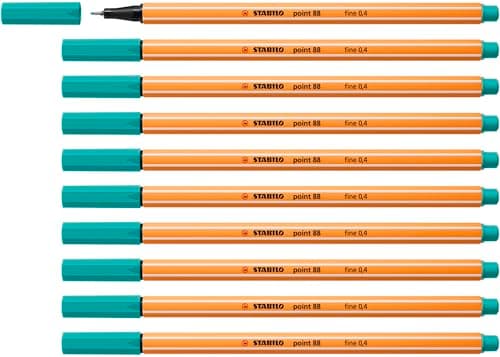 STABILO Fineliner point 88-10er Pack Schwarz für Büro und Studium