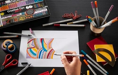 STABILO Multi-Liner-Set für Künstler - Creative Tips - ARTY - 5er Pack - Schwarz
