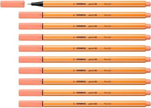 STABILO Fineliner point 88-10er Pack Schwarz für Büro und Studium