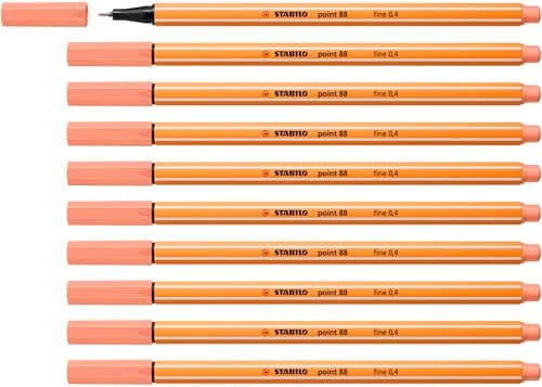 STABILO Fineliner point 88-10er Pack Schwarz für Büro und Studium