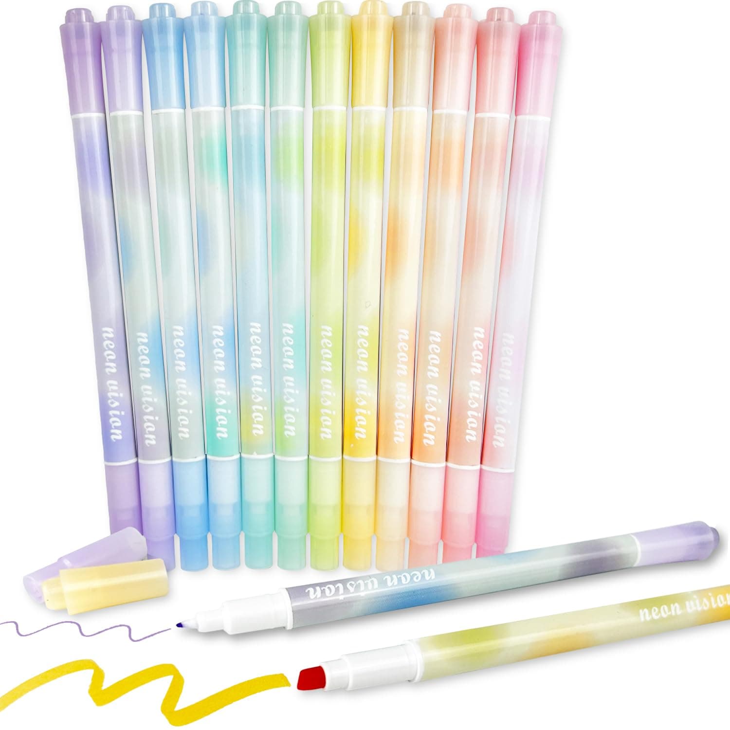 Pastell Set Textmarker 12 Farben Doppelspitze Highlighter Pen für Aesthetic Schulbedarf
| Leuchtstifte Textmarker Paste