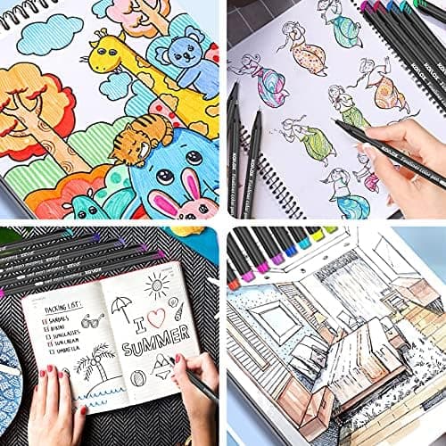 Koilox Fineliner Stifte Set 36 Farben für Zeichnen und Skizzen
| Koilox Fineliner Stifte Set 0,4 mm Spitze für Journali