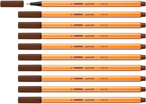 STABILO Fineliner point 88-10er Pack Schwarz für Büro und Studium