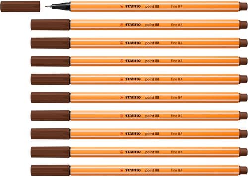 STABILO Fineliner point 88-10er Pack Schwarz für Büro und Studium