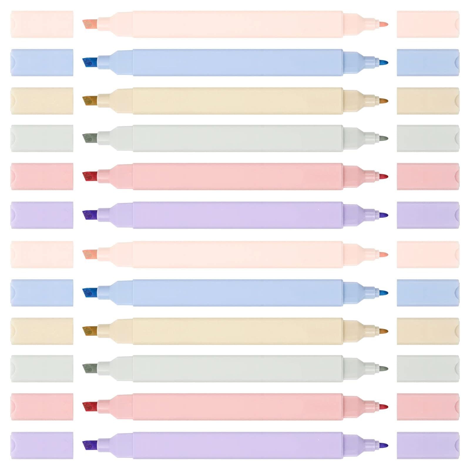 Pastellfarbiger Ästhetischer 12-PKS Textmarker für Journal und Bibel
| No-Bleed Highlighter mit weicher Keilspitze zur