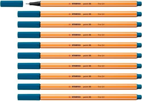 STABILO Fineliner point 88-10er Pack Schwarz für Büro und Studium