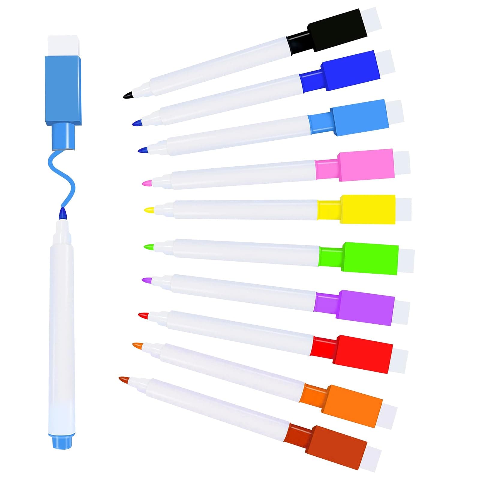 Tintenfree VOTON Whiteboard Marker - 10 Farben, Magnetwhiteboard Stifte und Radiergummi Set für professionelle Whiteboa