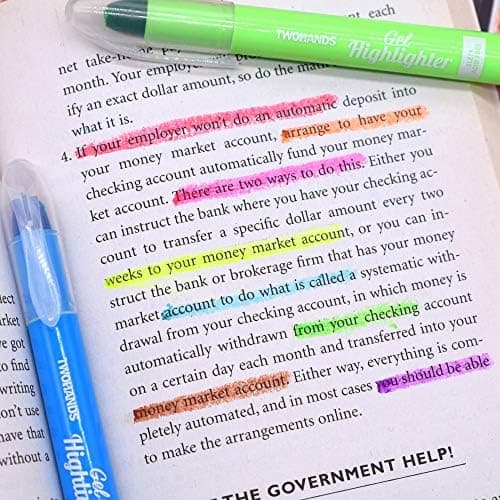TWOHANDS Bibelmarker Stifte - 8-Farben-Gel-Textmarker für Bibeldiebe, Ideal für das Hervorheben von Texten in der Bibel,