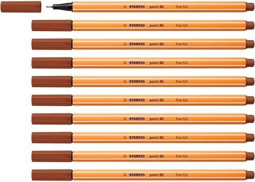 STABILO Fineliner point 88-10er Pack Schwarz für Büro und Studium
