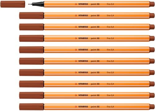 STABILO Fineliner point 88-10er Pack Schwarz für Büro und Studium