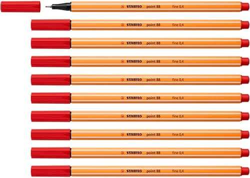 STABILO Fineliner point 88-10er Pack Schwarz für Büro und Studium