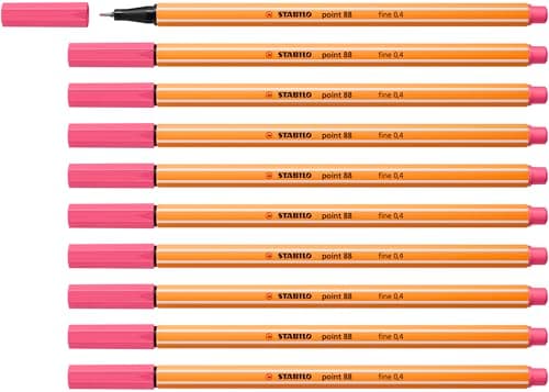 STABILO Fineliner point 88-10er Pack Schwarz für Büro und Studium